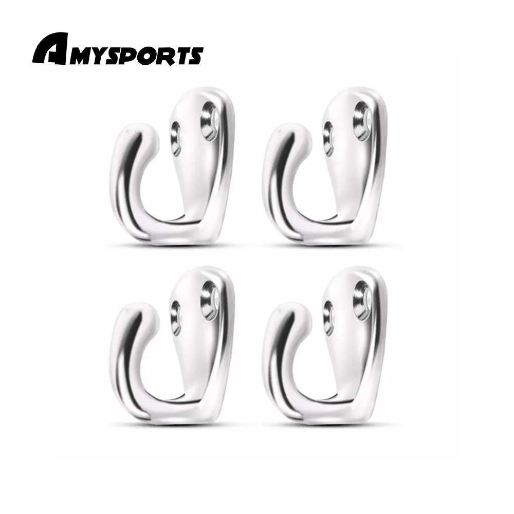 AMYSPORTS 4pcs/pack Stainless steel coat wall hanging hook marine locker ship interior