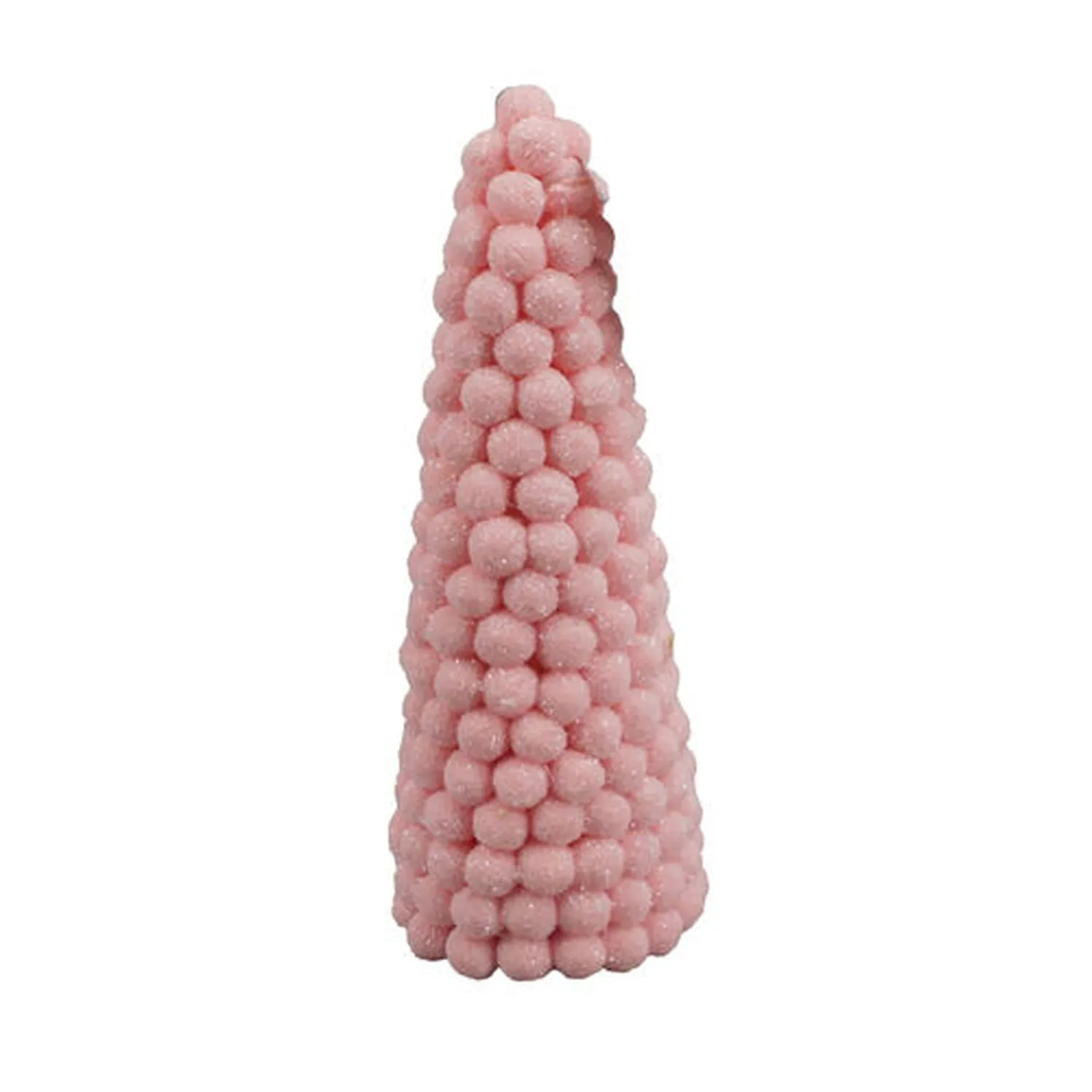 December Diamonds Cotton Candy Land Pink Pom Pom Tree Cone