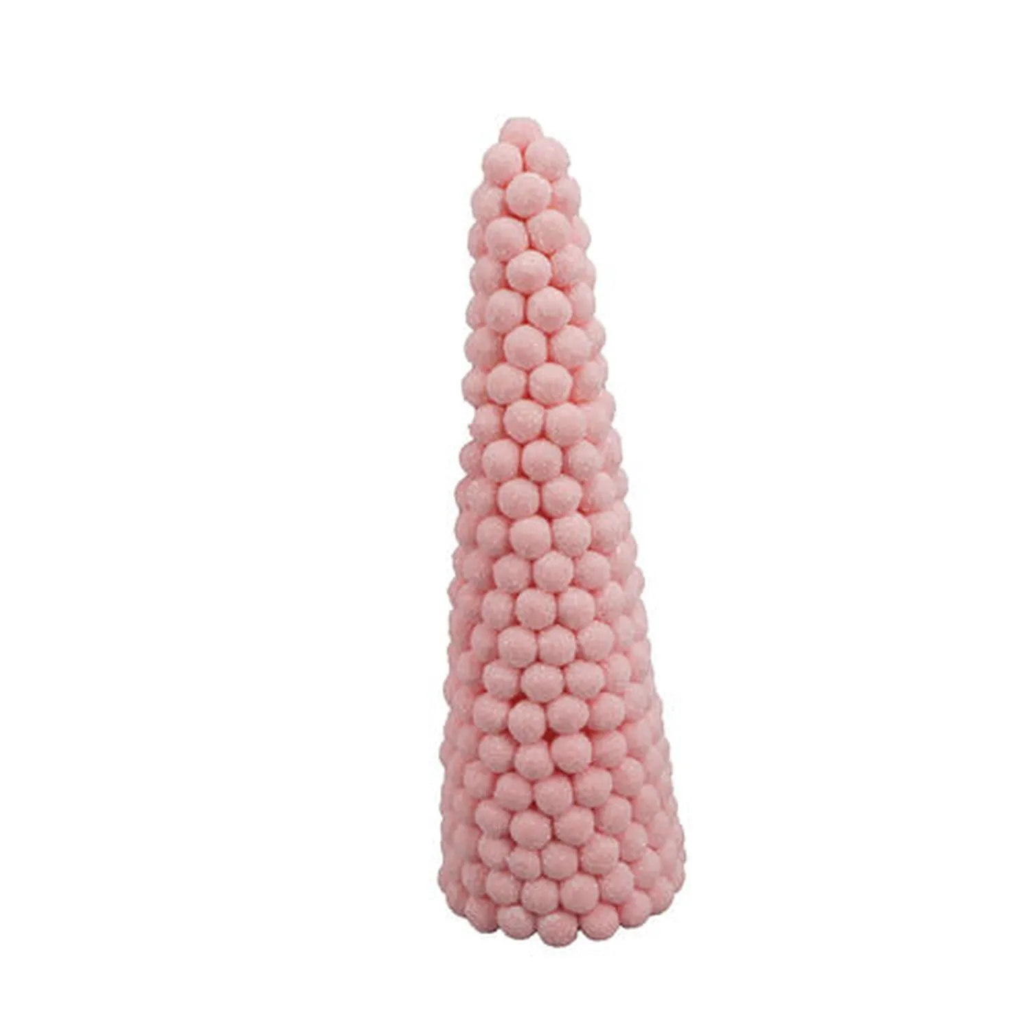 December Diamonds Cotton Candy Land Pink Pom Pom Tree Cone