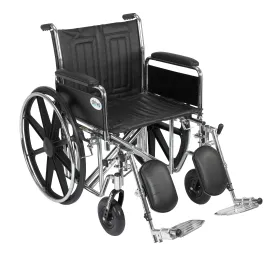 Drive Medical std20ecdfahd-elr Sentra EC Heavy Duty Wheelchair, Detachable Full Arms, Elevating Leg Rests, 20" Seat