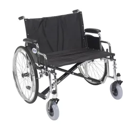 Drive Medical std28ecdda Sentra EC Heavy Duty Extra Wide Wheelchair, Detachable Desk Arms, 28" Seat