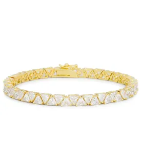 Freya Trillion 18k Gold Tennis Bracelet - 7in | 28ct