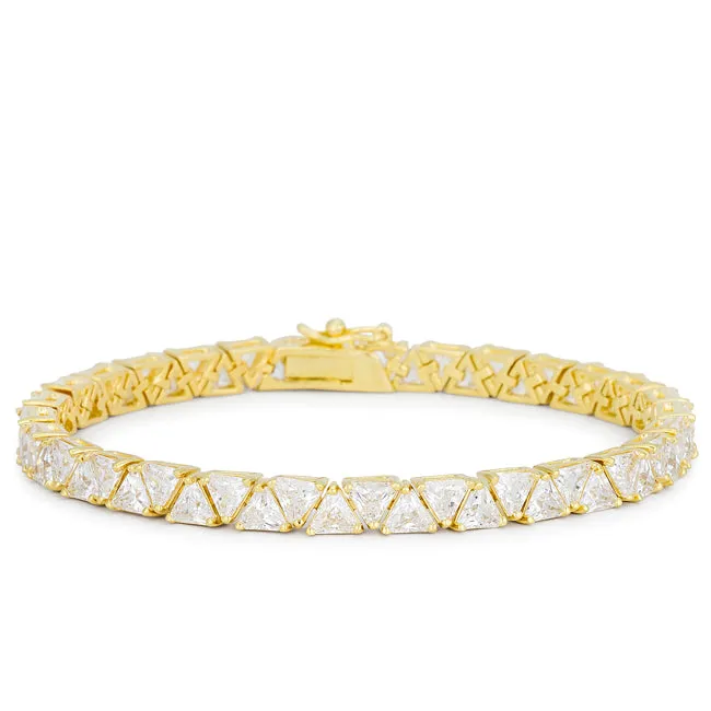 Freya Trillion 18k Gold Tennis Bracelet - 7in | 28ct