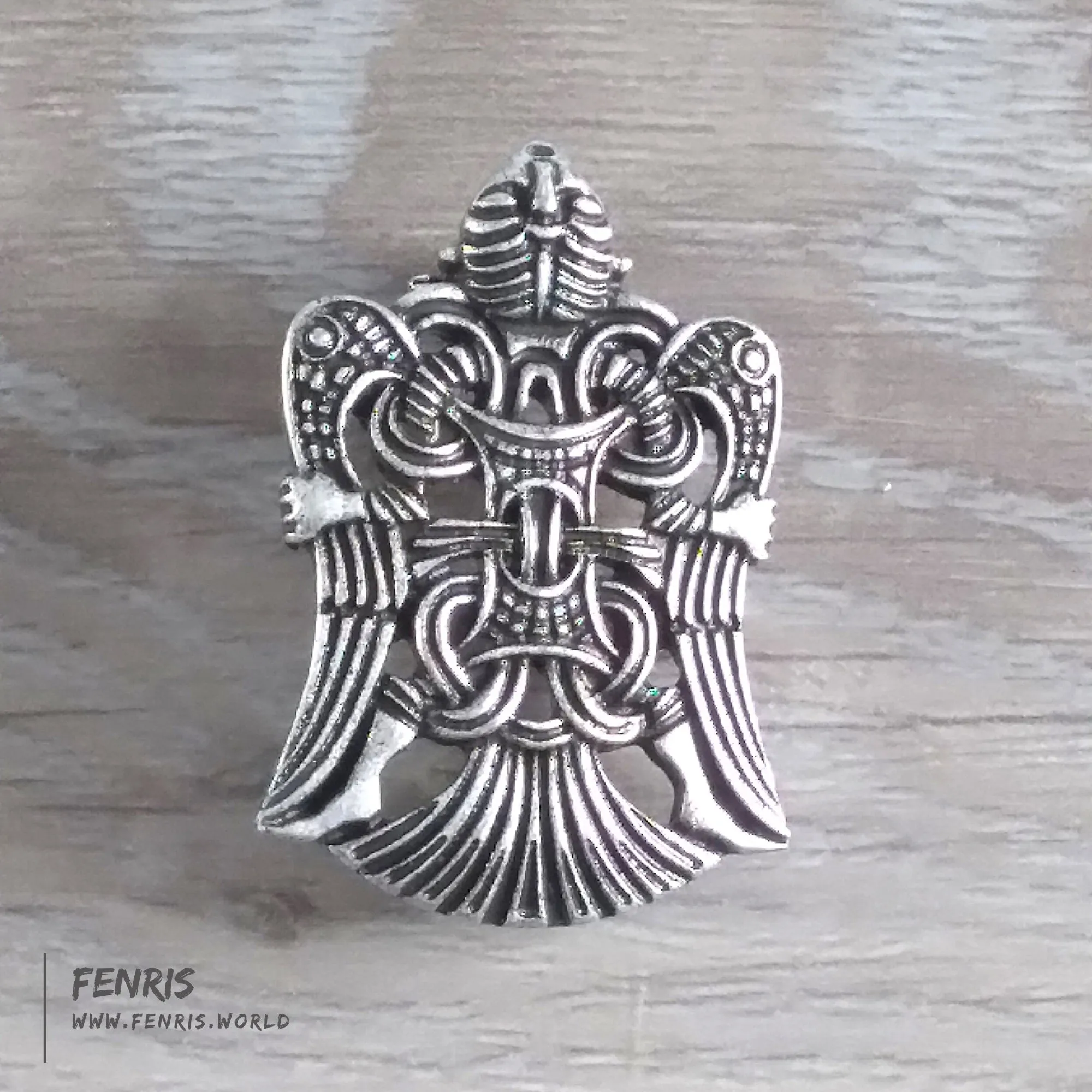 Loki Pin Brooch Silver Norse Viking Style