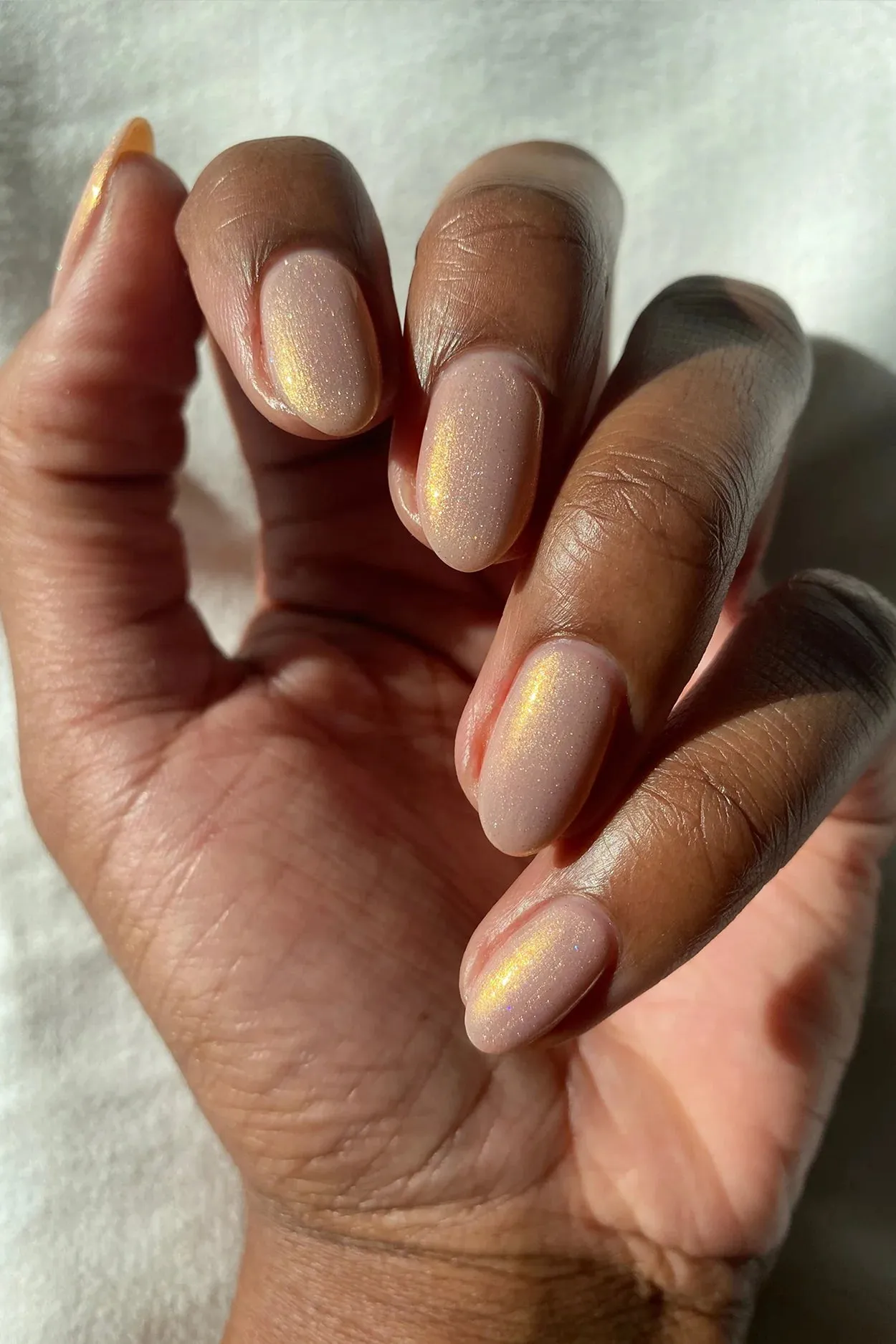 Moonbeam Soft Golden Holographic Nail Polish