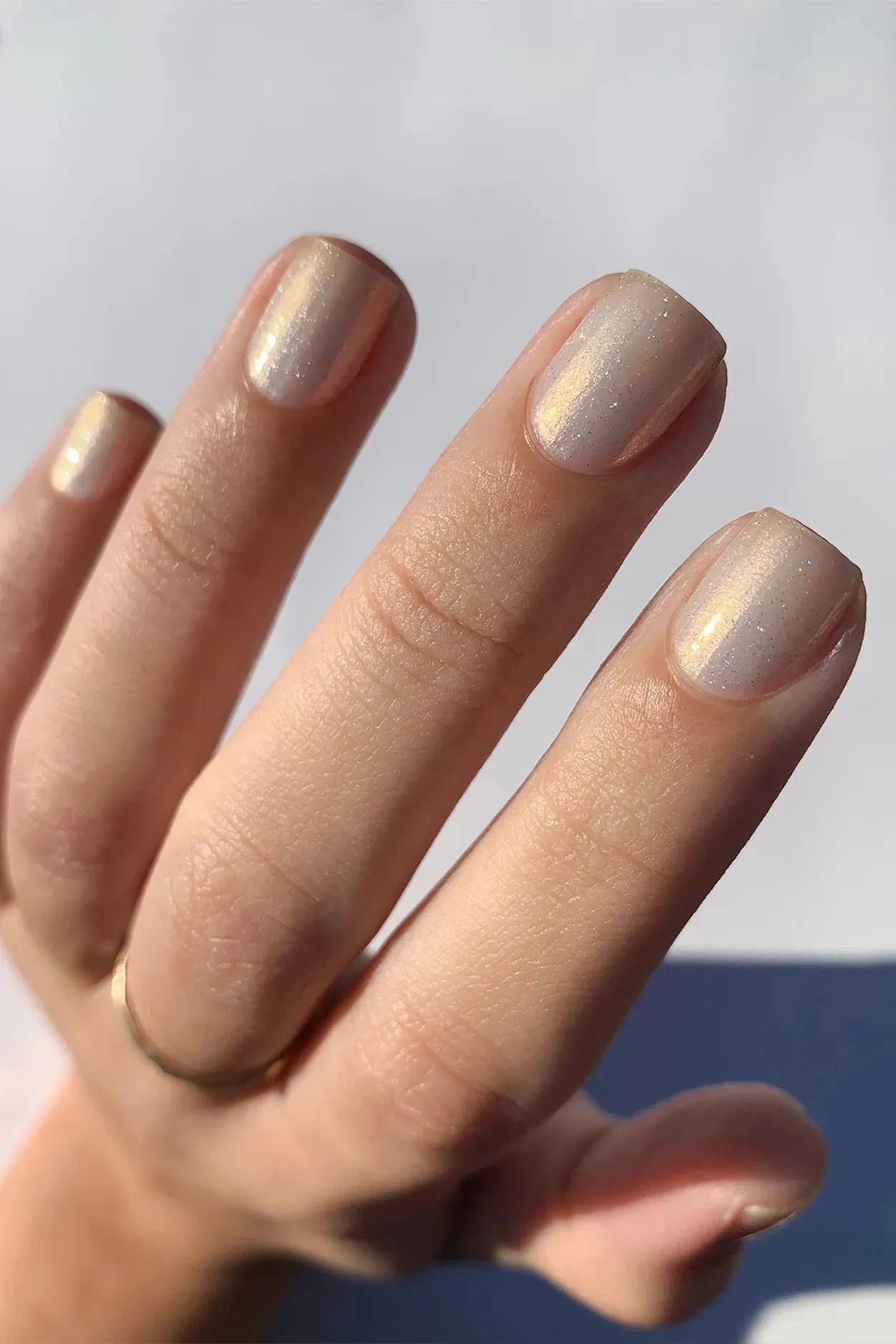 Moonbeam Soft Golden Holographic Nail Polish