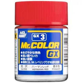 Mr. Hobby GX3 Mr. Color GX Gloss Hermann Red Lacquer Paint 18ml