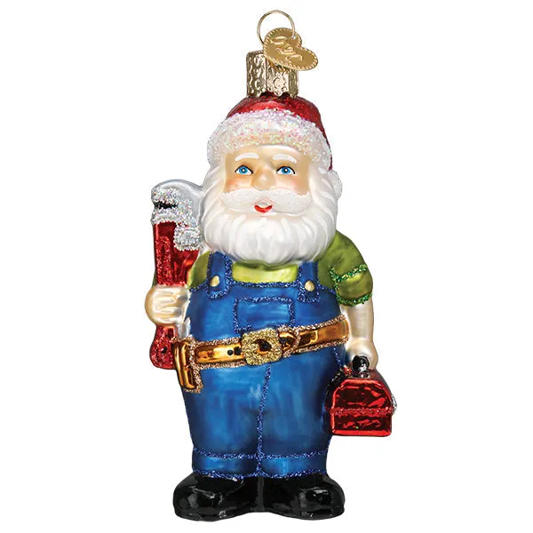 Old World Christmas Handyman Santa Ornament