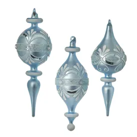 Raz Imports 2021 Peppermint Parlor 9-inch Finial Ornament, Assortment of 3