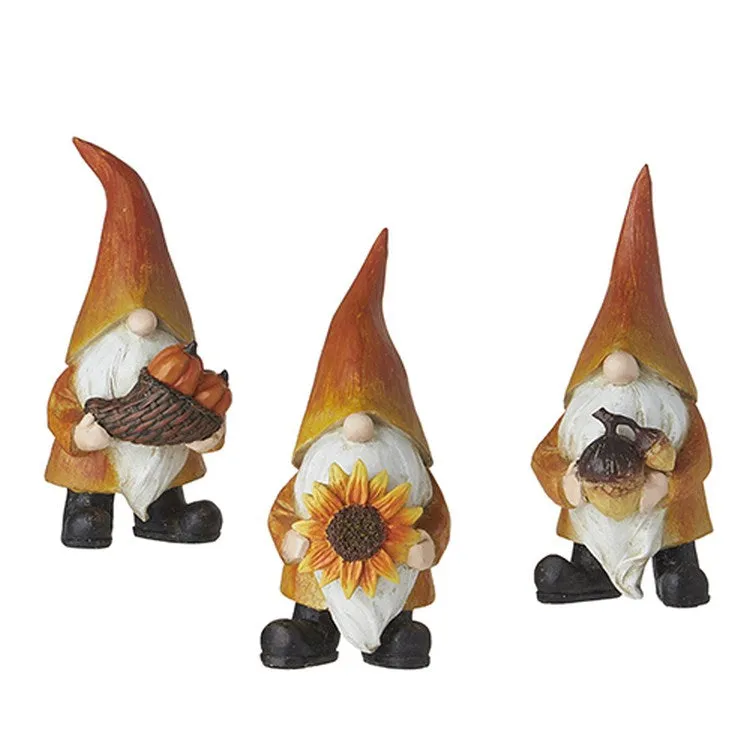 Raz Imports 2022 Autumn Abundance 7.75" Fall Gnome, Asst Of 3