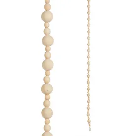 Raz Imports 2023 All Is Calm 6' Wood Bead Garland