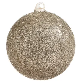 Raz Imports 2023 Bon Noel 6" Champagne Glitter Ball Ornament