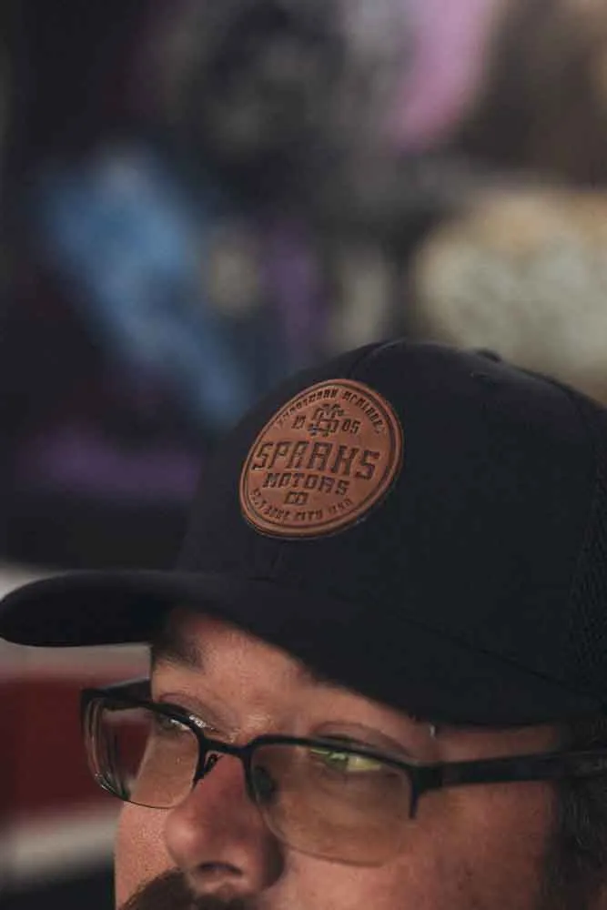 Signature Brown Leather Stamp Hat